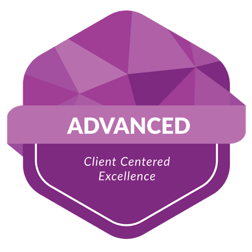 Advanced level accreditation badge